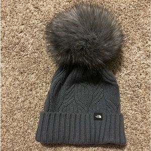 The North Face Oh Mega Fur Pom Beanie